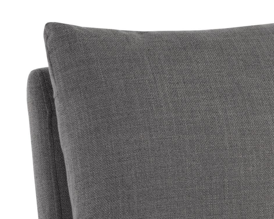 GLENROSE WHEELED DINING CHAIR - EFFIE SMOKE by Sunpan