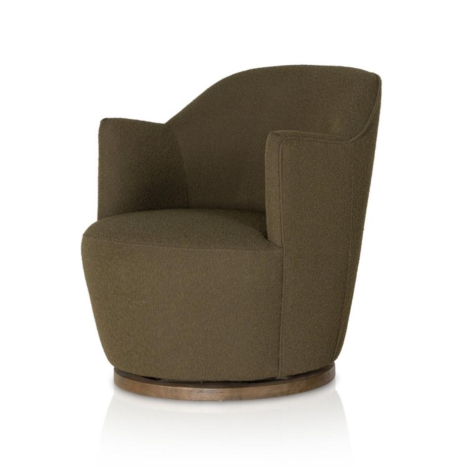 Aurora Swivel Chair - FIQA Boucle Olive by Four Hands