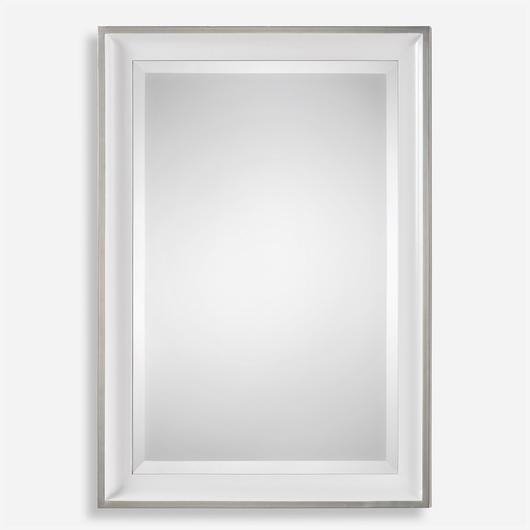 Lahvahn White Silver Mirror by Uttermost