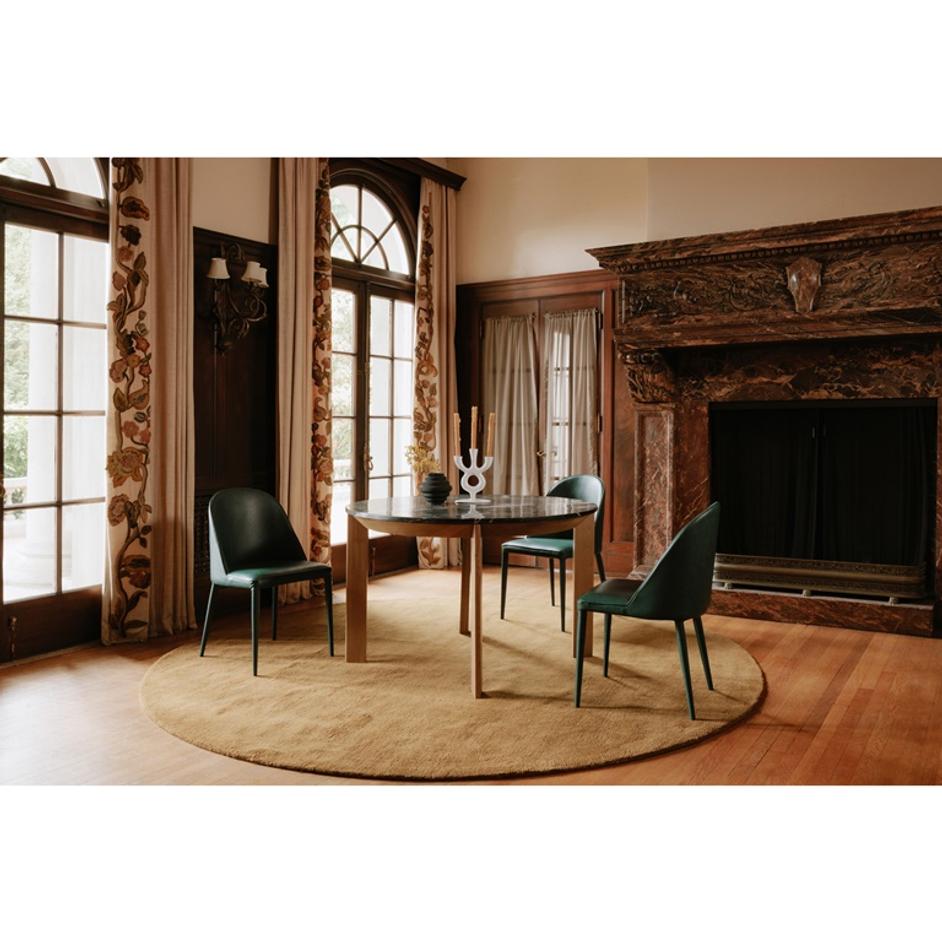 BURTON DINING CHAIR DARK TEAL VEGAN LEATHER-M2 by Moes Home