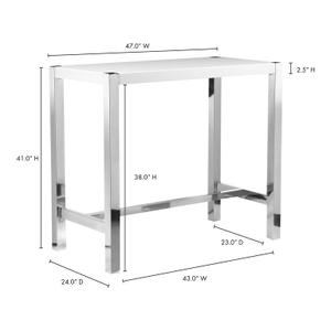 RIVA BAR TABLE WHITE by Moes Home