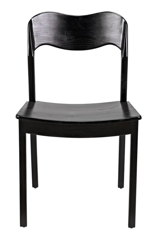 Weller Sungkai/Mindi Chair in Charcoal Black by Noir Furniture