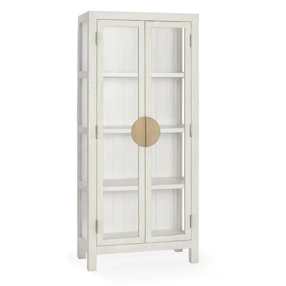 Milroy Reclaimed Pine Tall Cabinet Antique White by Classic Home
