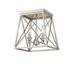 Trestle 3 Light Flush Mount in Antique Silver Finish by Z-Lite