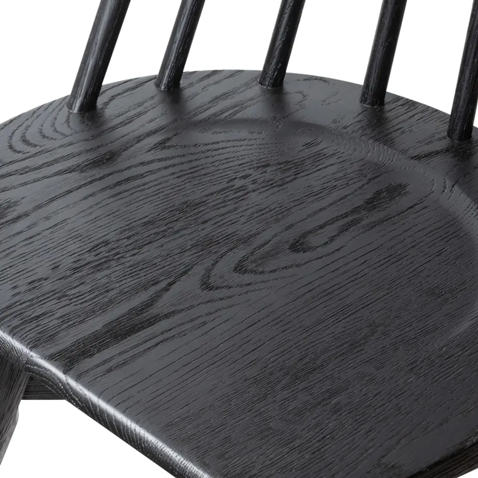 Lewis Swivel Bar Stool in Black Oak by FOUR HANDS