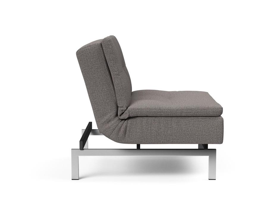 DUBLEXO CHAIR in MIXED DANCE GREY FABRIC WITH Stainless Steel LEGS 521 by INNOVATION USA
