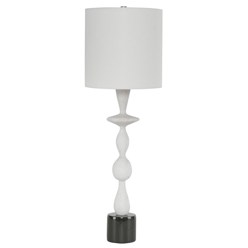 Inverse White Marble Table Lamp by Uttermost