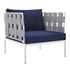 Concord Sunbrella® Outdoor Patio Aluminum Armchair In Gray Navy by Modway Furniture