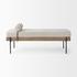 Colburne Cream Fabric w/Brown Wood Bench by Mercana