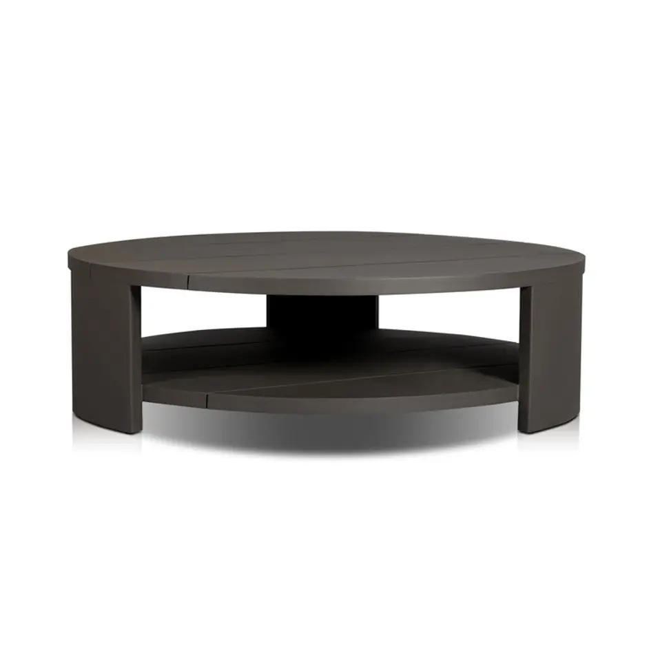 Roca Outdoor Round Metal Coffee Table - Bronze by Four Hands