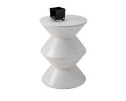 UNION END TABLE - WHITE by Sunpan