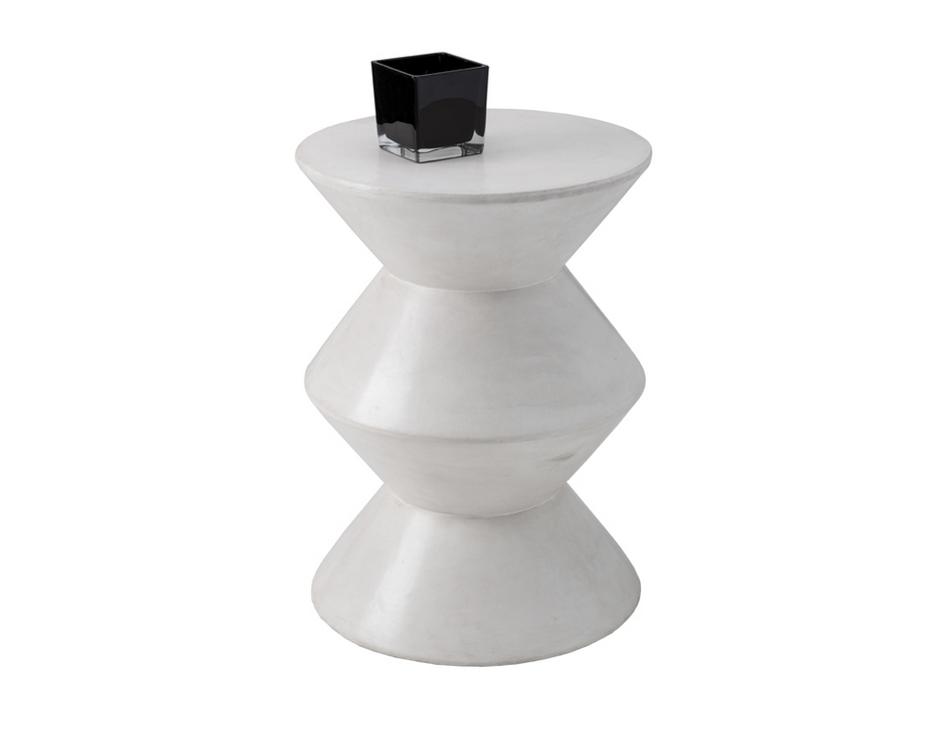 UNION END TABLE - WHITE by Sunpan