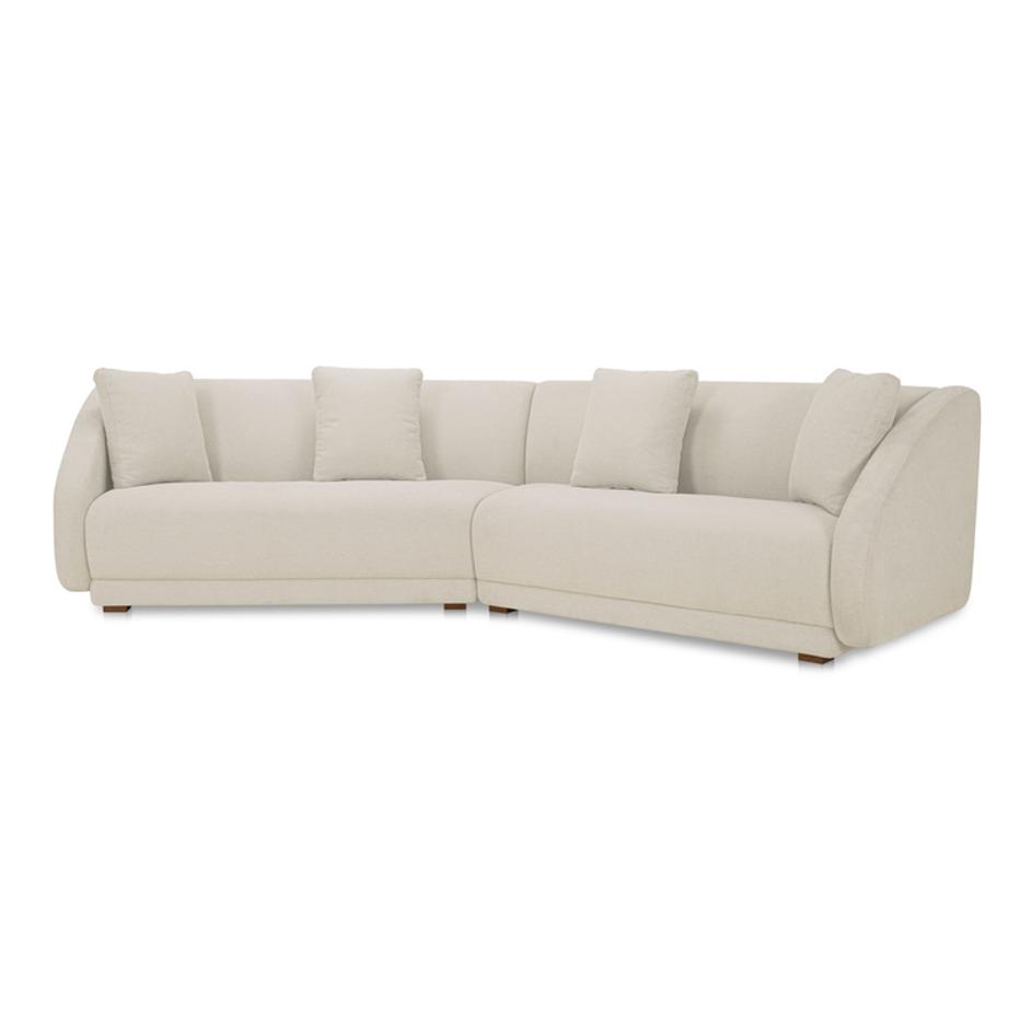 Fraser 2 Piece Modular Sofa White by Moes Home