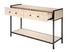 Cassius Faux Shagreen 2-Drawer Console, Taupe by Jamie Young