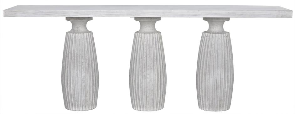 Evelyn Console in White Wash Mahogany and Veneer by Noir Furniture