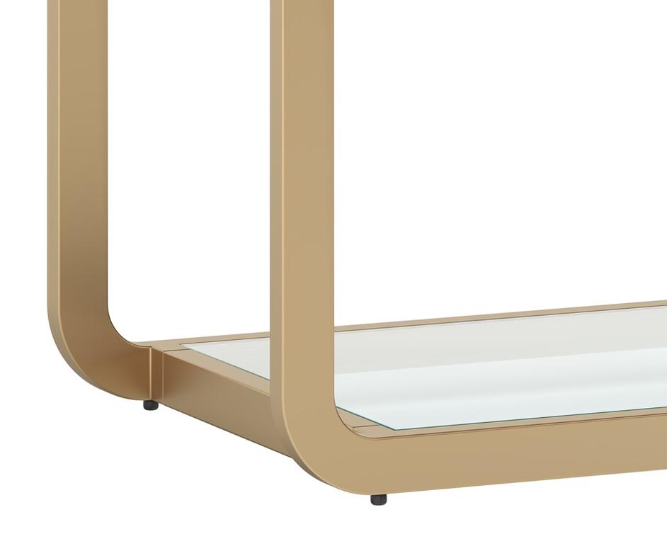 AMBRETTA BOOKCASE - SMALL - GOLD / CLEAR by Sunpan