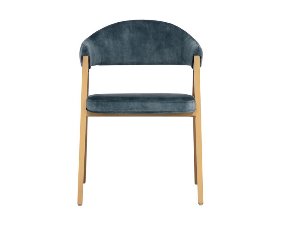 BURGOS DINING ARMCHAIR - NONO PETROL by Sunpan