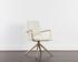 HILDA SWIVEL DINING ARMCHAIR - CHACHA CREAM by Sunpan