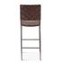 Copenhagen 17" Buffalo Leather and Iron Bar Chair, Brown by Home Trends & Design