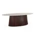 Amalfi 90" Mango Wood and White Marble Dining Table by Home Trends & Design
