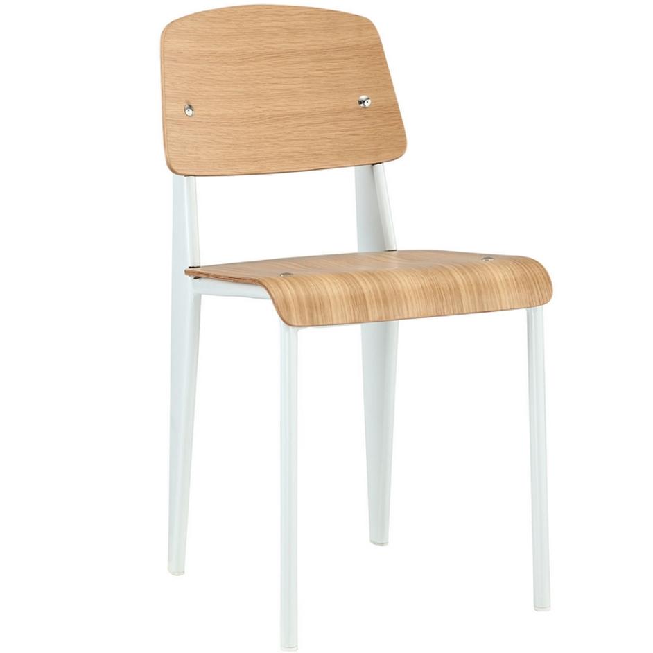 Malta Dining Side Chair In Natural White by Modway Furniture