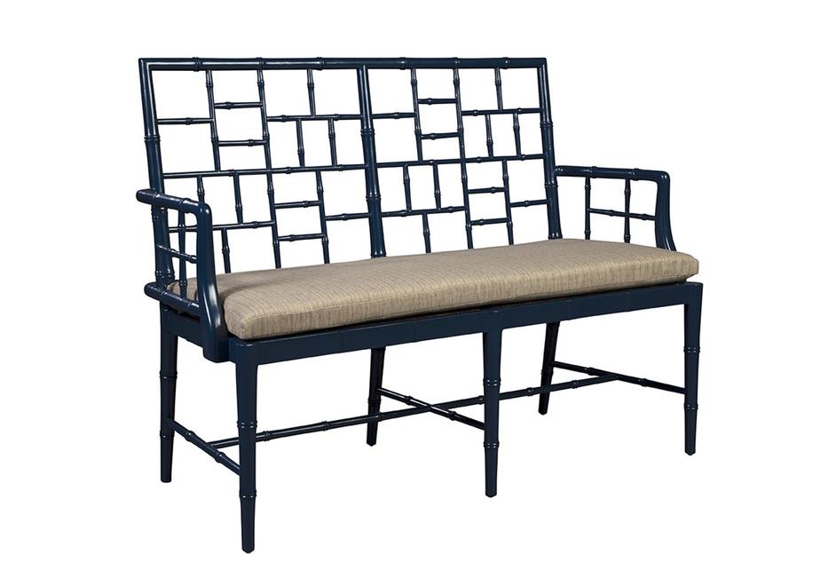 Blue Belleville Settee by Furniture Classics