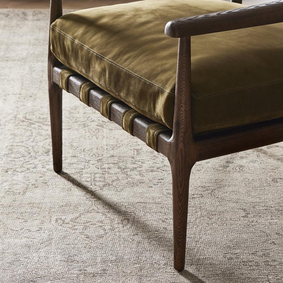 Dane Chair In Cottswald Moss Nubuck by FOUR HANDS