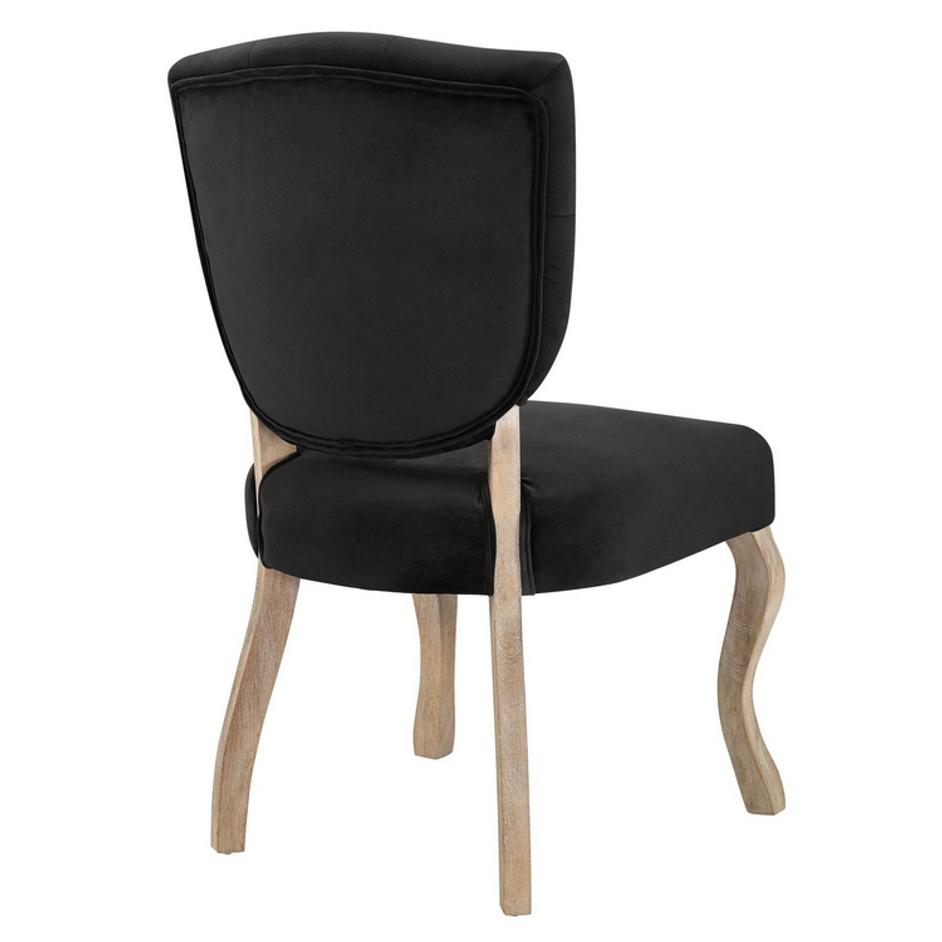 Union Vintage French Performance Velvet Dining Side Chair In Black by Modway Furniture
