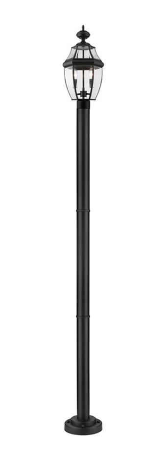 Westover 2 Light Outdoor Post Mounted Fixture in Black Finish by Z-Lite