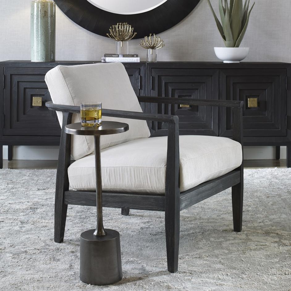 Brunei White Accent Chair by Uttermost