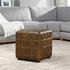 Carlo Leather 18" Square Ottoman by Classic Home