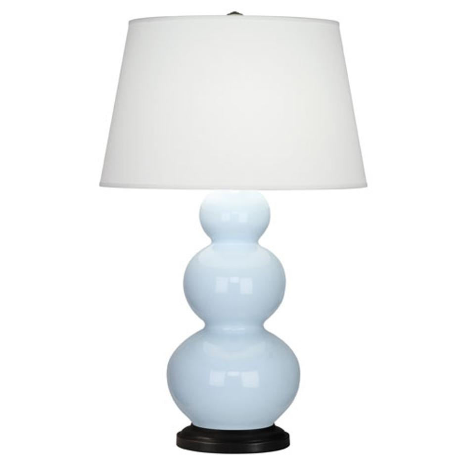 Baby Blue Triple Gourd Table Lamp by Robert Abbey