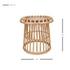 Galia Rattan Round Side/ End Table w/ Wood Top, Honey by New Pacific Direct