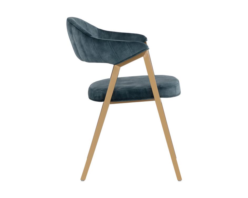 BURGOS DINING ARMCHAIR - NONO PETROL by Sunpan
