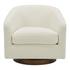 Oscy Swivel Chair Vegan Shearling White by Moes Home