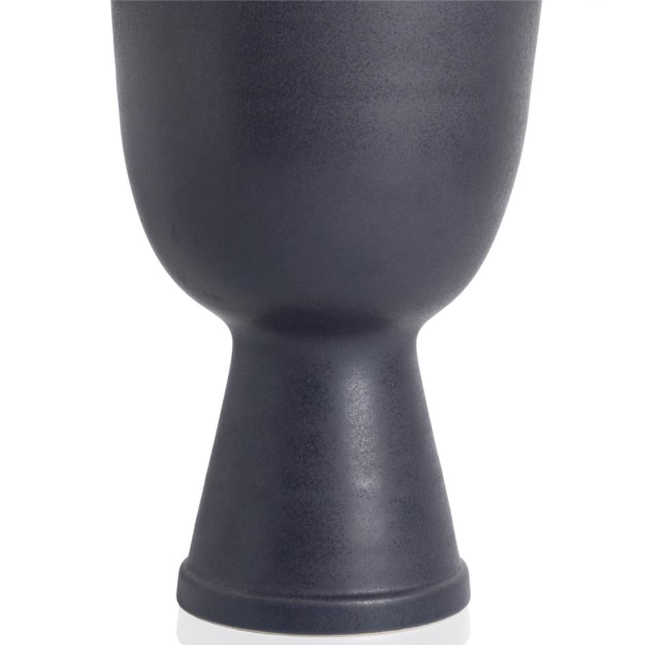 Anillo Wide Vase - Matte Black Ceramic by Four Hands