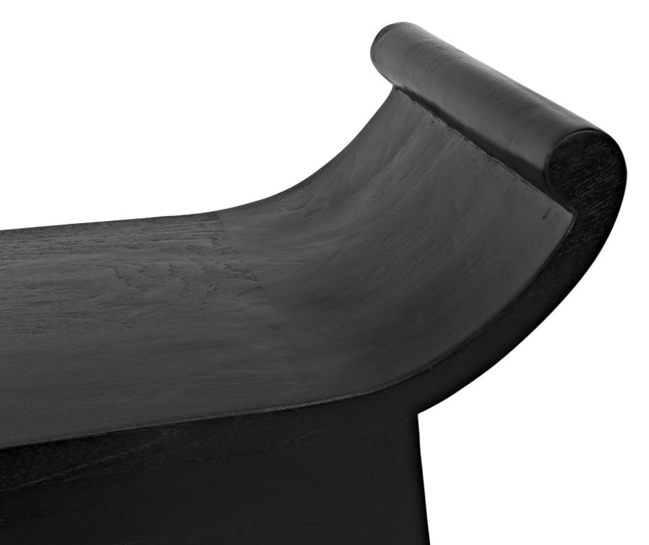 Wey Sungkai/Mindi Stool in Charcoal Black by Noir Furniture