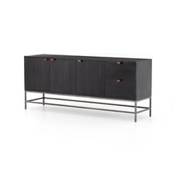 Trey Sideboard in Black Wash Poplar by FOUR HANDS