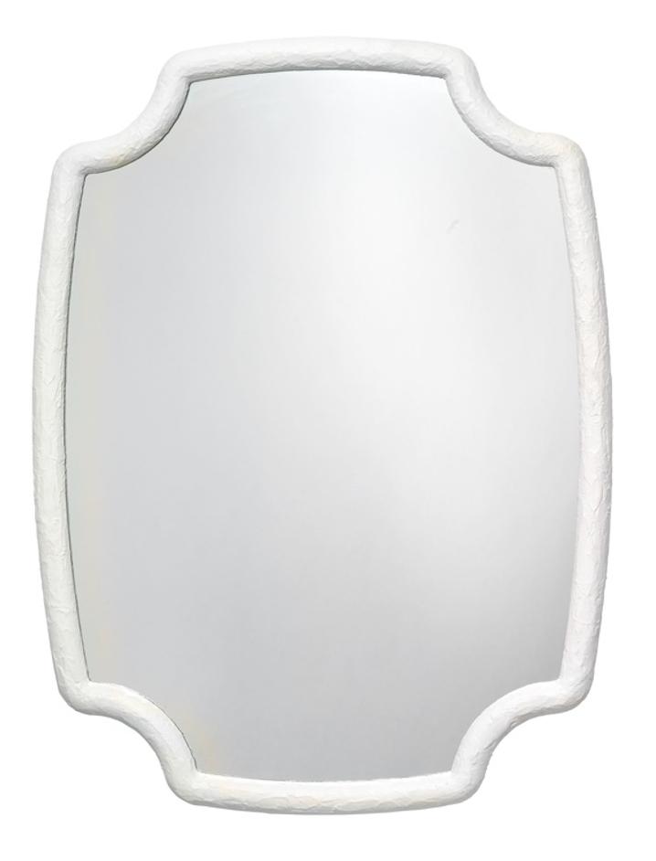 Selene Wall Mirror, White by Jamie Young