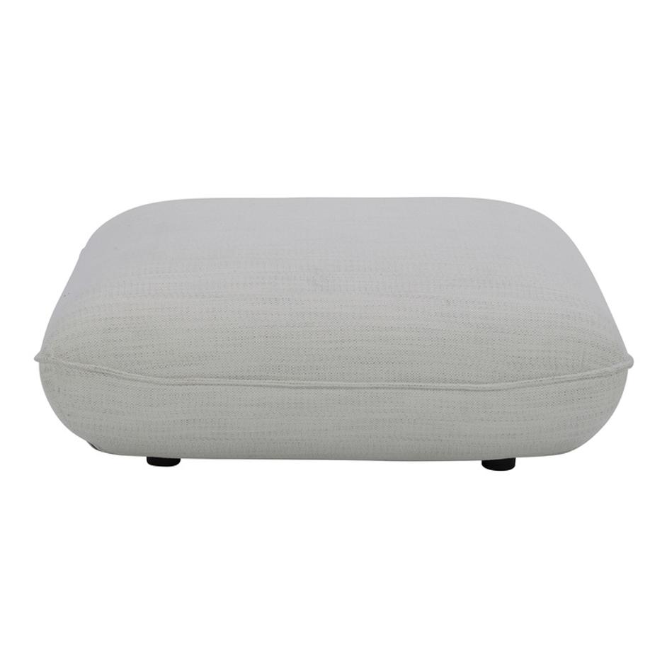 Zeppelin Ottoman Salt Stone White by Moes Home