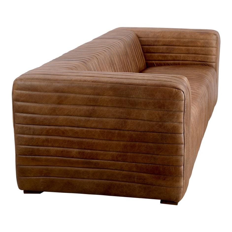 CASTLE SOFA OPEN ROAD BROWN LEATHER by Moes Home
