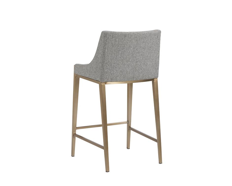 DIONNE COUNTER STOOL - MONUMENT PEBBLE by Sunpan