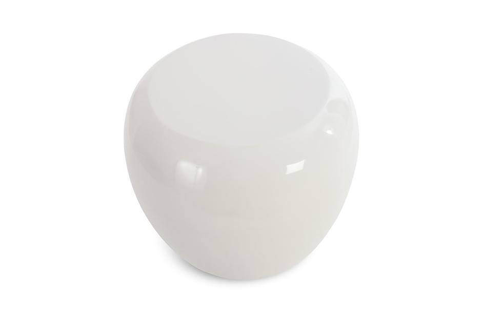River Stone Side Table, Gel Coat White by PHILLIPS COLLECTION