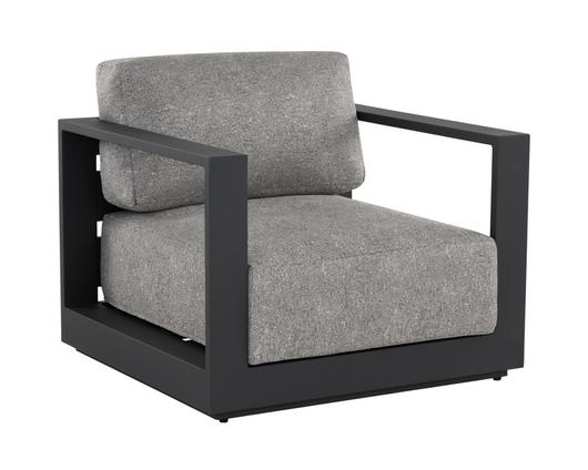 TAVIRA ARMCHAIR - CHARCOAL - LANIKAI SALT AND PEPPER by Sunpan