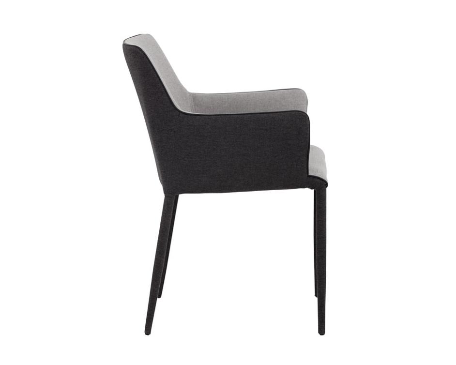 Renee Dining Armchair - Armour Grey / Dark Slate by Sunpan