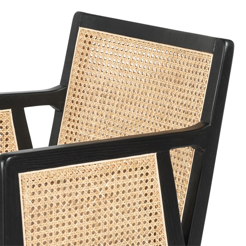 Antonia Cane Stool-Savile Flax-Bar by FOUR HANDS