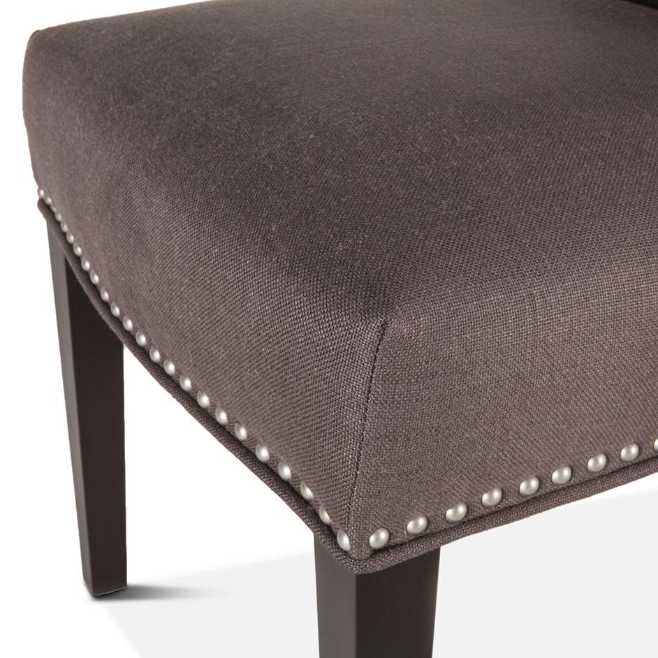 Rebecca Charcoal Linen Dining Chair by Home Trends & Design