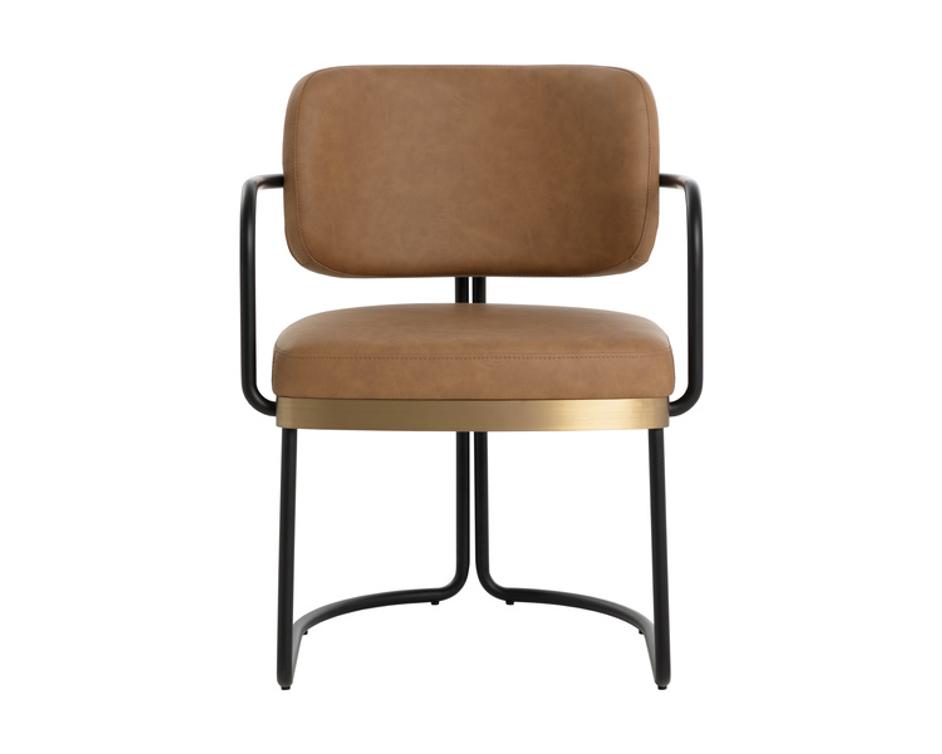 JALEN DINING ARMCHAIR - MILLIKEN COGNAC by Sunpan