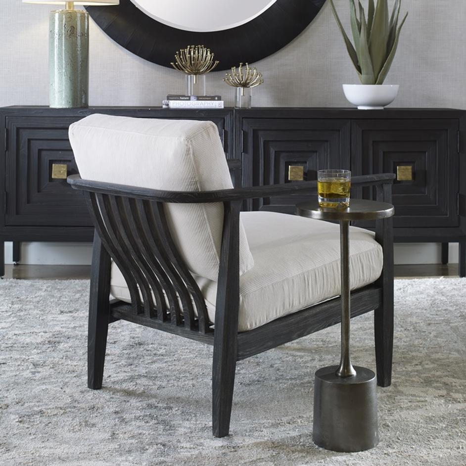 Brunei White Accent Chair by Uttermost