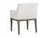 MALIK DINING ARMCHAIR - ASH GREY - LINOSO IVORY by Sunpan